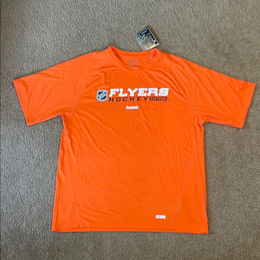 Reebok Flyers Hockey Tee in Orange- speed wick